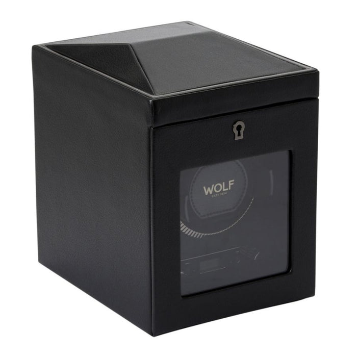 Wolf British Racing Single Black Vegan Leather Watch Winder 793102