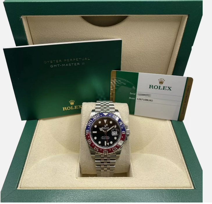 Rolex GMT Master II 126710BLRO Blue Red Pepsi Bezel Steel Mens Watch