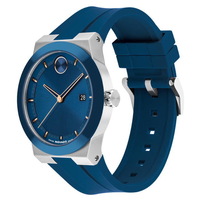 Movado Bold Fusion Blue Dial Ceramic Men's Watch 3601193