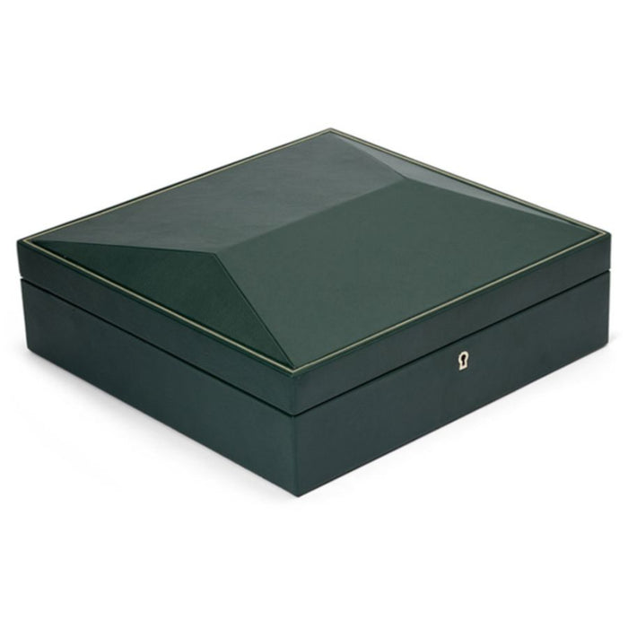 Wolf British Racing Green Vegan Leather 15 Piece Watch Box 793241