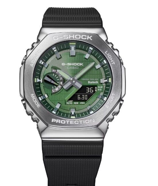 Casio G-Shock G-steel Tough Solar Bluetooth Green Dial Watch GBM2100A-1A3