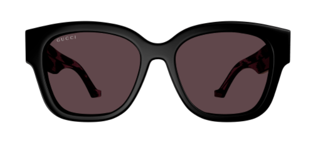Gucci GG1550SK 004 Black/Red Striped Cat Eye Women's Sunglasses