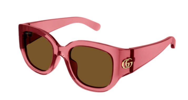 Gucci GG1599SA 003 Red/Brown Cat Eye Women's Sunglasses