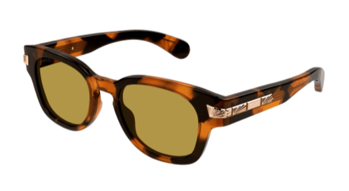 Gucci GG1518S 003 Havana/Brown Soft Square Men's Sunglasses