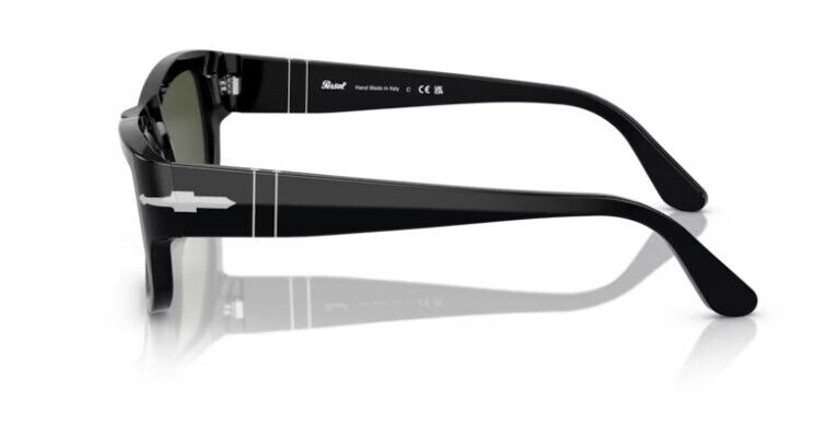 Persol 0PO3326S 95/31 Black/Green Rectangular 57mm Men's Sunglasses