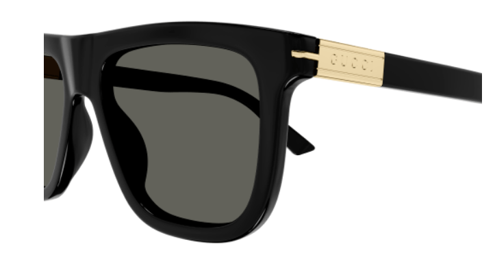Gucci GG1502S 001 Black/Grey Soft Square Men's Sunglasses