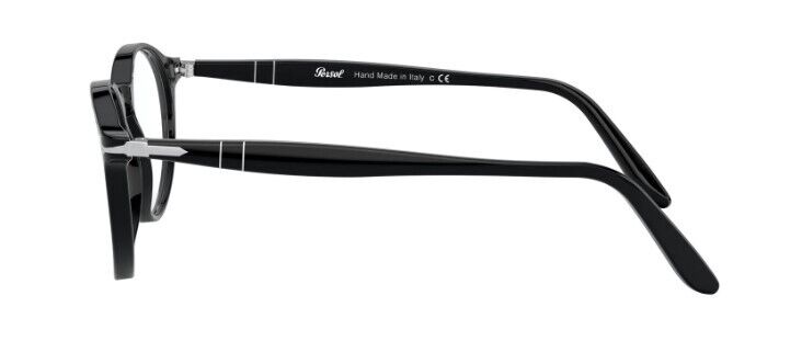 Persol 0PO3092VA 9014 Black Round 50mm Men's Eyeglasses