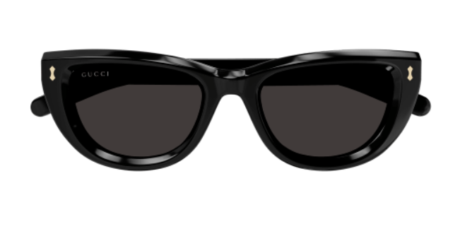 Gucci GG1521S 001 Black/Grey Cat Eye Women's Sunglasses