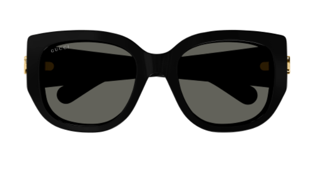 Gucci GG1599SA 001 Black/Grey Cat Eye Women's Sunglasses