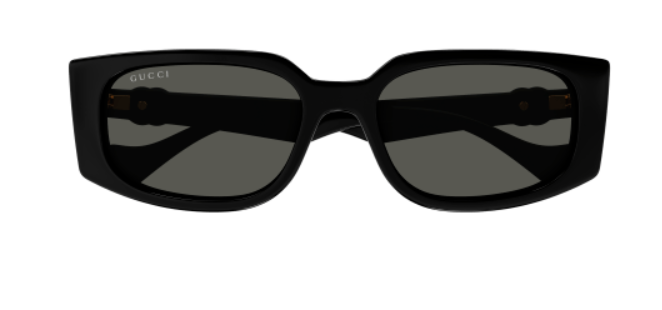 Gucci GG1534S 001 Black/Grey Rectangular Women's Sunglasses
