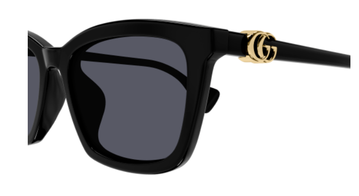 Gucci GG1596SK 001 Black/Grey Cat Eye Women's Sunglasses