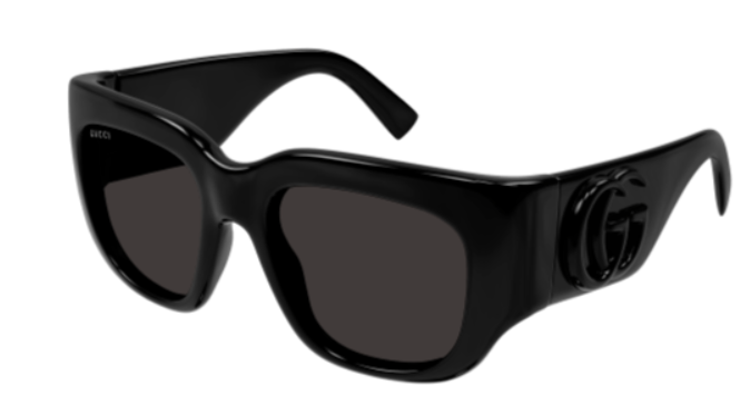 Gucci GG1545S 001 Black/Grey Oversized Square Women's Sunglasses