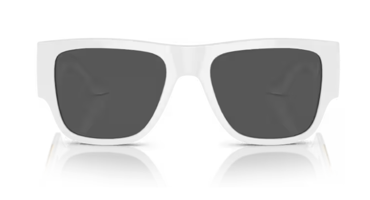 Versace VE4403 314/87 White/Dark Grey Full-Rim Square Men's Sunglasses