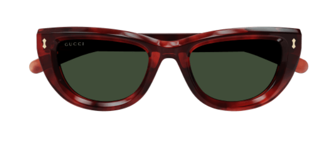 Gucci GG1521S 002 Havana/Green Cat Eye Women's Sunglasses