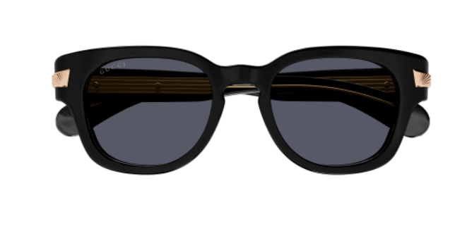 Gucci GG1518S 001 Black/Grey Soft Square Men's Sunglasses
