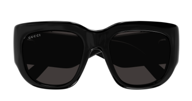 Gucci GG1545S 001 Black/Grey Oversized Square Women's Sunglasses