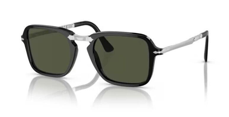 Persol 0PO3330S 95/31 Black/Green Rectangular 54mm Men's Sunglasses