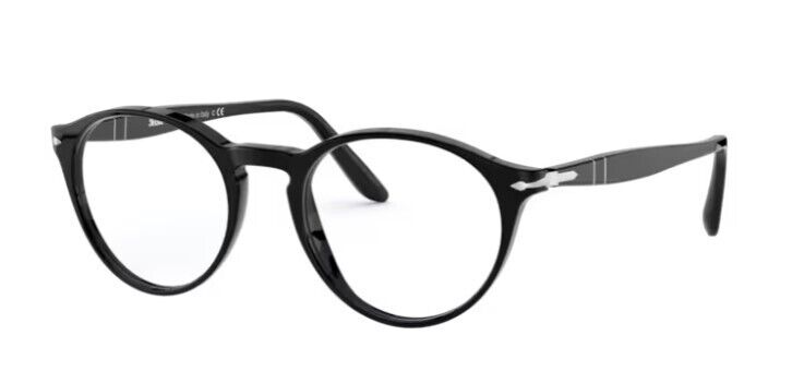 Persol 0PO3092VA 9014 Black Round 50mm Men's Eyeglasses
