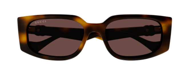Gucci GG1534S 002 Havana/Brown Rectangular Women's Sunglasses