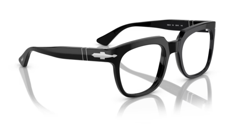 Persol 0PO3325V 95 Black Rectangular Men's 50mm Eyeglasses