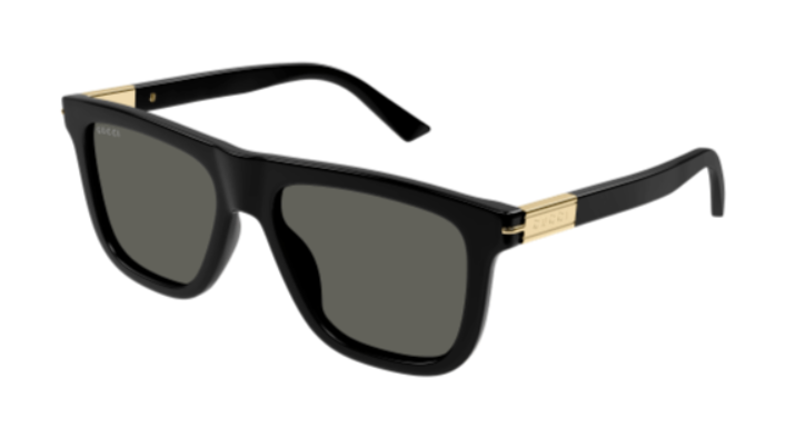 Gucci GG1502S 001 Black/Grey Soft Square Men's Sunglasses