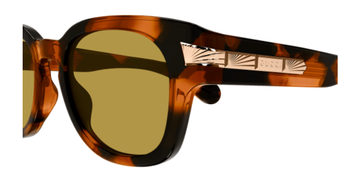 Gucci GG1518S 003 Havana/Brown Soft Square Men's Sunglasses
