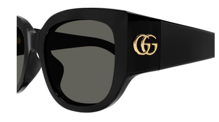 Gucci GG1599SA 001 Black/Grey Cat Eye Women's Sunglasses