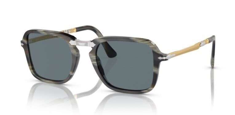 Persol 0PO3330S 12003R Green horn/Blue Polarized Rectangle 51mm Men's Sunglasses