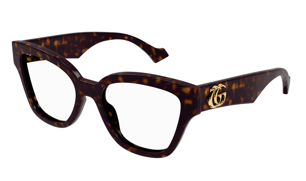 Gucci GG1424O 006 Havana Square Women's Eyeglasses