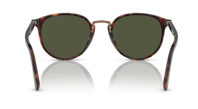 Persol 0PO3210S 24/31 Havana/Green Oval Men's Sunglasses