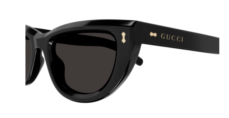 Gucci GG1521S 001 Black/Grey Cat Eye Women's Sunglasses