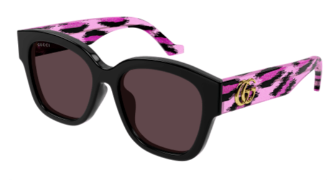 Gucci GG1550SK 004 Black/Red Striped Cat Eye Women's Sunglasses