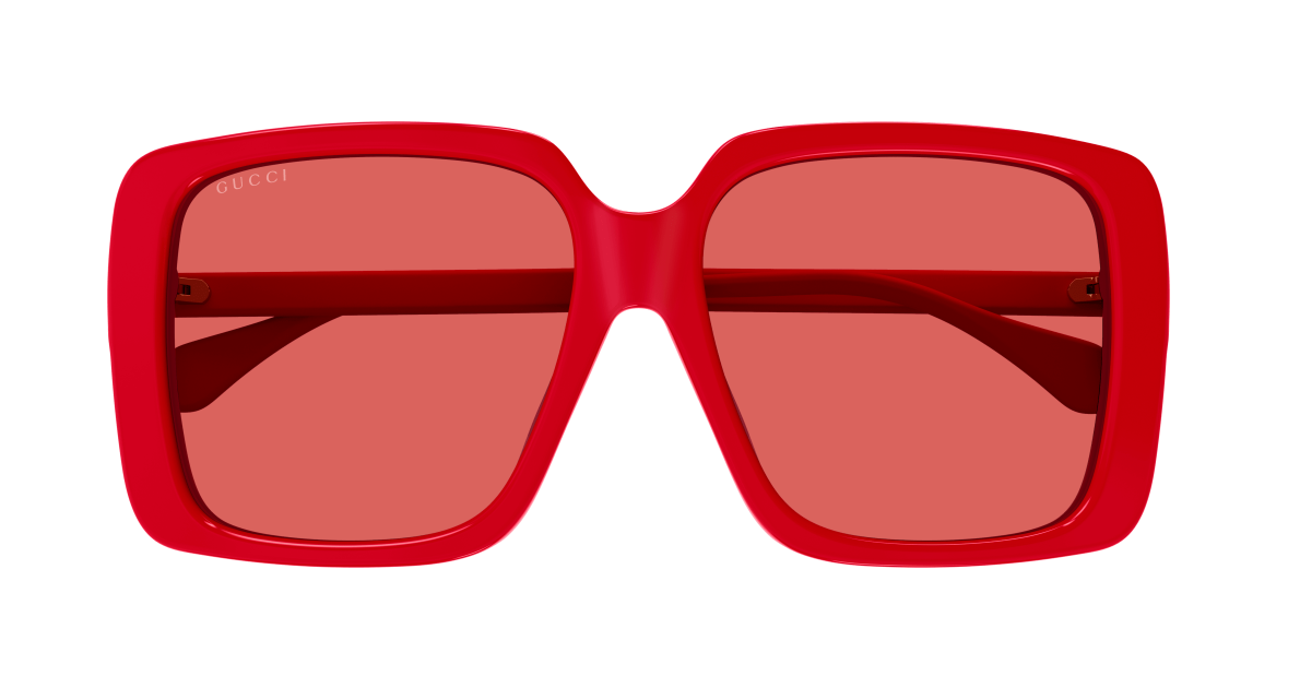 Gucci GG0567SAN 005 Red Oversized square Women Sunglasses