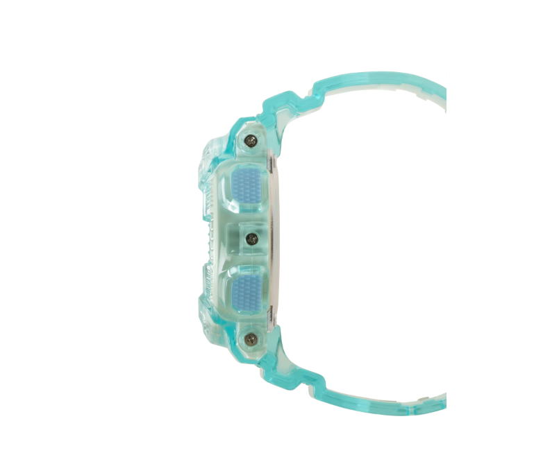Casio G-Shock Analog Digital Transparent Turquoise Women's Watch GMAS110VW-2A
