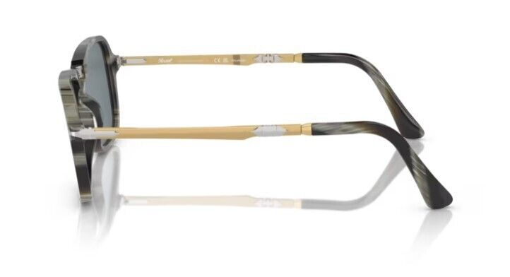 Persol 0PO3330S 12003R Green horn/Blue Polarized Rectangle 54mm Men's Sunglasses
