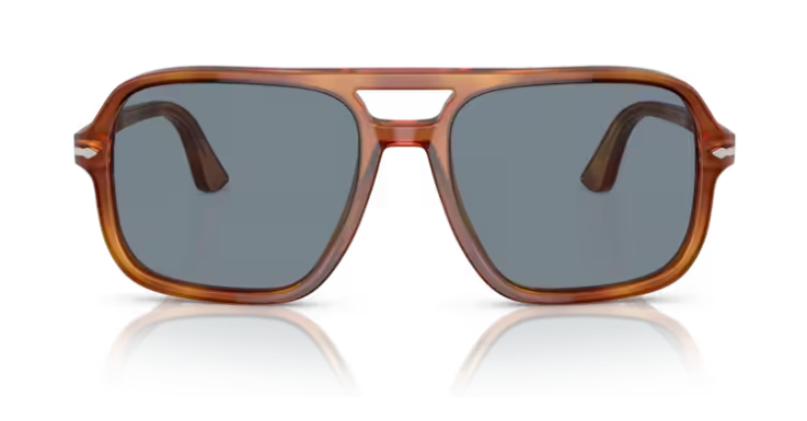 Persol 0PO3328S 96/56 Terra di siena/Light blue 58mm Men's Sunglasses