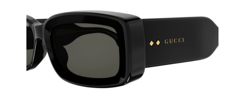 Gucci GG1528S 001 Black/Grey Rectangular Women's Sunglasses