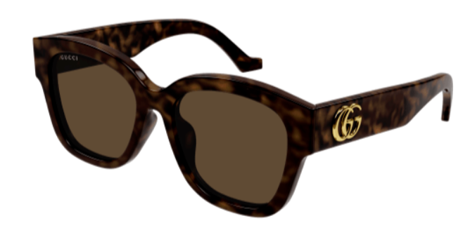 Gucci GG1550SK 002 Havana/Brown Striped Cat Eye Women's Sunglasses