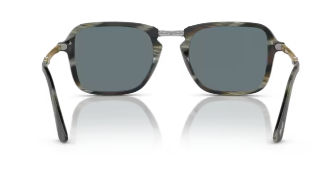 Persol 0PO3330S 12003R Green horn/Blue Polarized Rectangle 54mm Men's Sunglasses