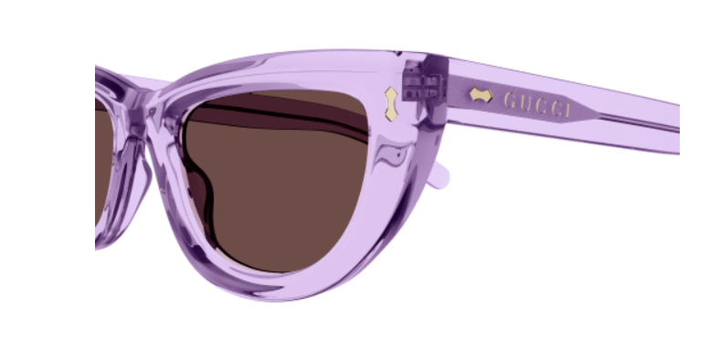 Gucci GG1521S 004 Violet/Brown Cat Eye Women's Sunglasses
