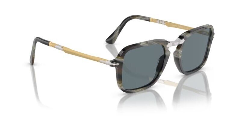 Persol 0PO3330S 12003R Green horn/Blue Polarized Rectangle 51mm Men's Sunglasses
