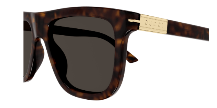 Gucci GG1502S 002 Havana/Brown Soft Square Men's Sunglasses