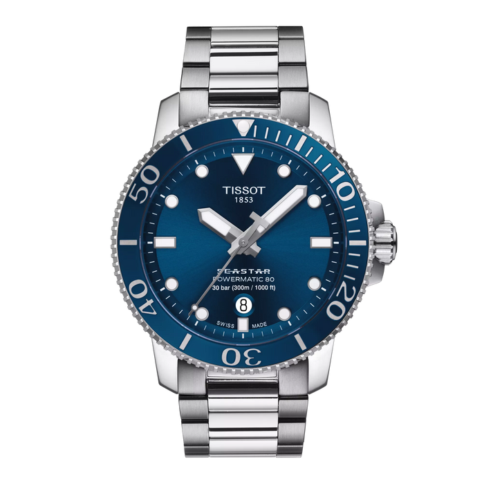 Tissot Seastar 1000 Powermatic 80 Blue Dial Stainless Steel Watch T1204071104103