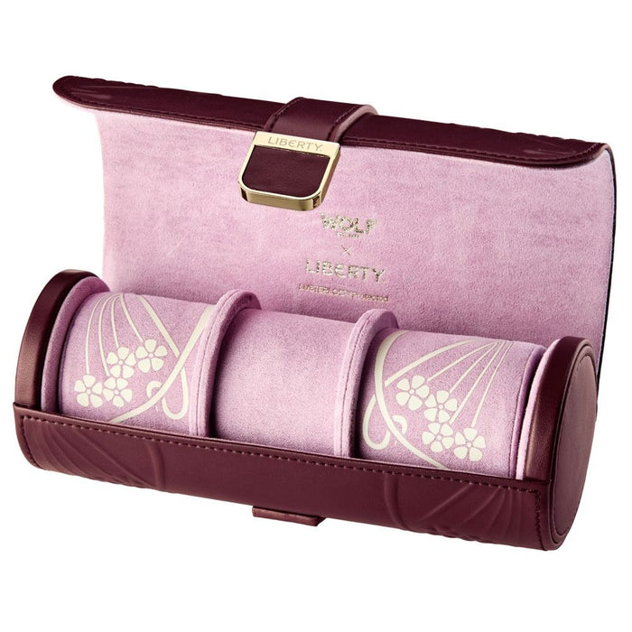 Wolf WOLF X LIBERTY Ianthe Triple Watch Roll - Burgundy Burgundy 381527_3