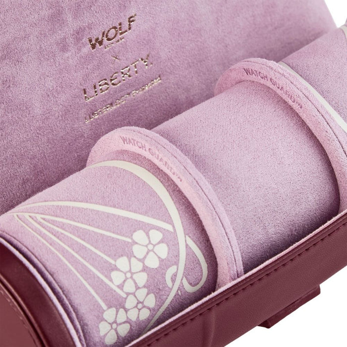 Wolf WOLF X LIBERTY Ianthe Triple Watch Roll - Burgundy Burgundy 381527_6