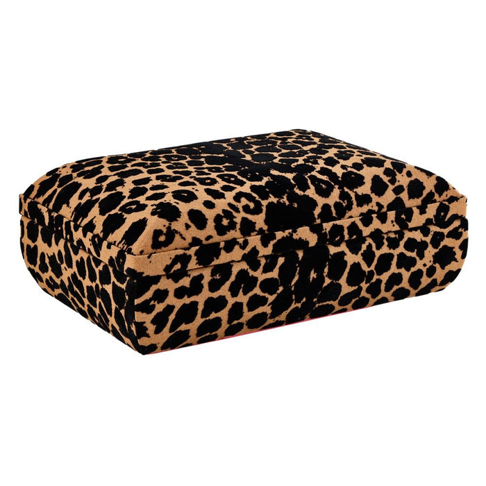 Wolf Savanna Leopard Print Medium Jewelry Box Tan/Black 395010_4