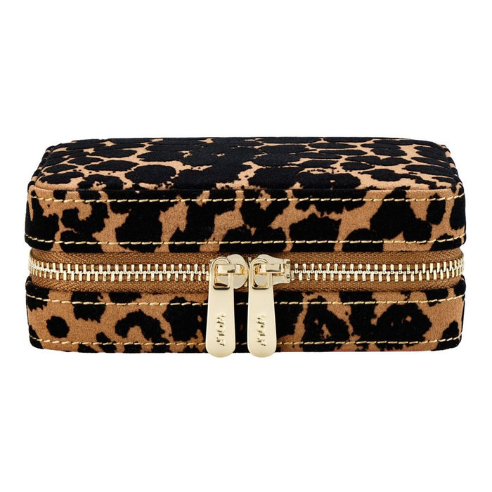 Wolf Savanna Leopard Print Jewelry Zip Case Tan/Black 395011_1