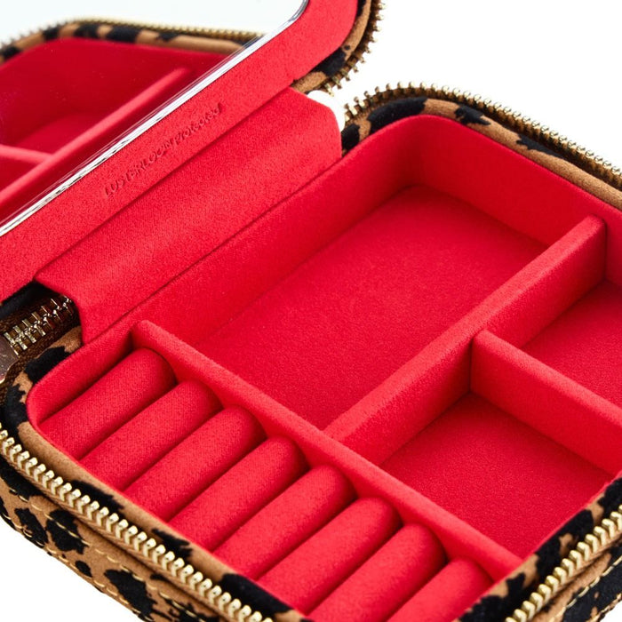 Wolf Savanna Leopard Print Jewelry Zip Case Tan/Black 395011_6