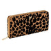 Wolf Savanna Leopard Print Long Zip Wallet Tan/Black 395013_2