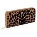 Wolf Tan/Black Savanna Leopard Print Long Zip Wallet 395013_2